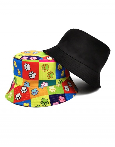 Cute Cartoon Paw Printed Unisex Summer  Fisherman Hats #798594 $10.53 USD, Wholesale Fashion Hats