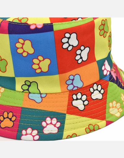 Replica Cute Cartoon Paw Printed Unisex Summer  Fisherman Hats #798594 $10.53 USD for Wholesale