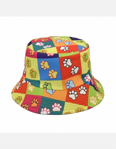 Replica Cute Cartoon Paw Printed Unisex Summer  Fisherman Hats #798594 $10.53 USD for Wholesale