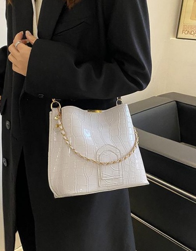 Replica Vintage White Solid Chain Tote Bag For Work #798598 $10.14 USD for Wholesale