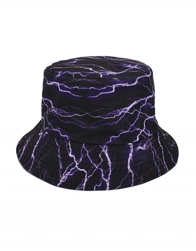 Lightning Printed Black Outdoor Casual Fisherman Hats #798603 $10.43 USD, Wholesale Fashion Hats