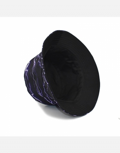 Replica Lightning Printed Black Outdoor Casual Fisherman Hats #798603 $10.43 USD for Wholesale