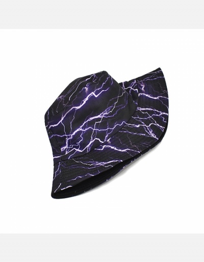 Replica Lightning Printed Black Outdoor Casual Fisherman Hats #798603 $10.43 USD for Wholesale