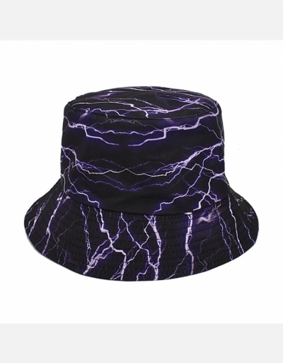 Replica Lightning Printed Black Outdoor Casual Fisherman Hats #798603 $10.43 USD for Wholesale