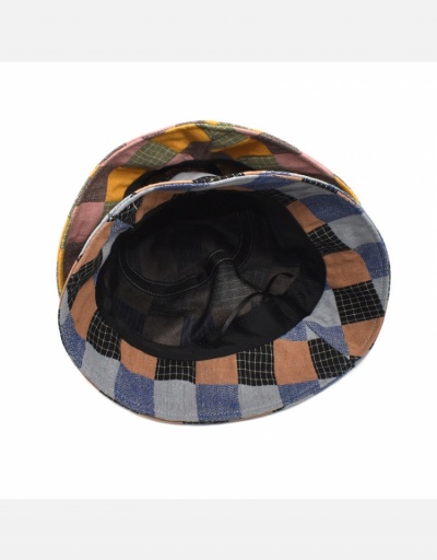 Replica Contrast Color Grid Unisex Fisherman Bucket Hat  #798610 $11.23 USD for Wholesale