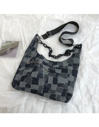 Designer School Color Blocking Denim Tote Bag #798611 $18.12 USD, Wholesale Fashion Tote Bag