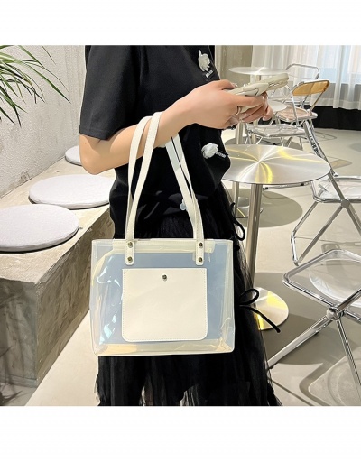 Replica Designer Transparent White Tote Bags For Women #798615 $9.69 USD for Wholesale