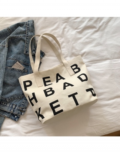  Canvas Letter Korean Style Shoulder Tote Bag #798626 $9.31 USD, Wholesale Fashion Tote Bag