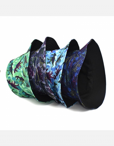 Replica Summer Casual Dinosaur Printed Bucket Hats #798636 $10.23 USD for Wholesale