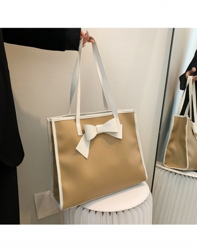 New Contrast Color Bow One Shoulder Tote Bags #798637 $10.83 USD, Wholesale Fashion Tote Bag