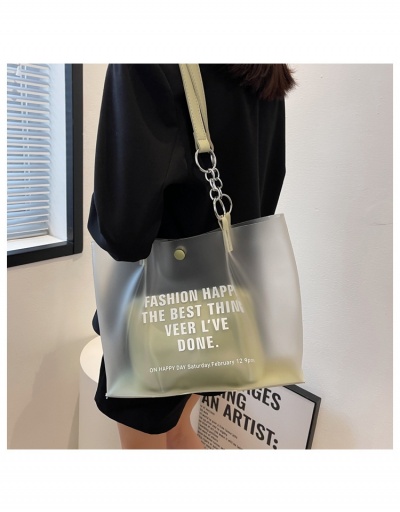 Replica PVC Transparent Letter Printed Tote Bag Sets #798641 $21.42 USD for Wholesale