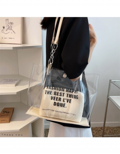 Travel Transparent Letter Printed Tote Bag Sets #798643 $22.25 USD, Wholesale Fashion Tote Bag