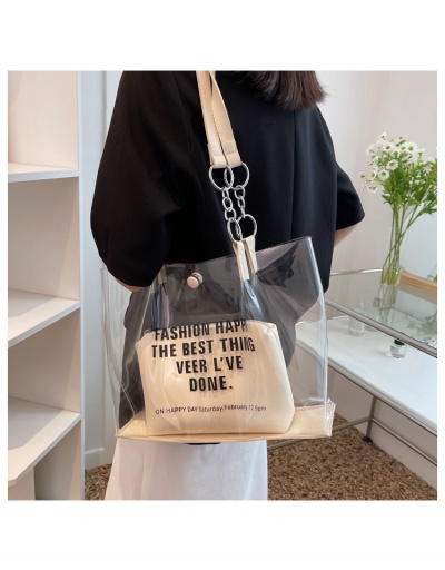 Replica Travel Transparent Letter Printed Tote Bag Sets #798643 $22.25 USD for Wholesale