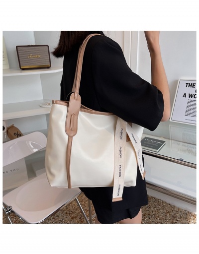 Replica  Contrast Color PU One Shoulder Tote Bags #798645 $9.23 USD for Wholesale