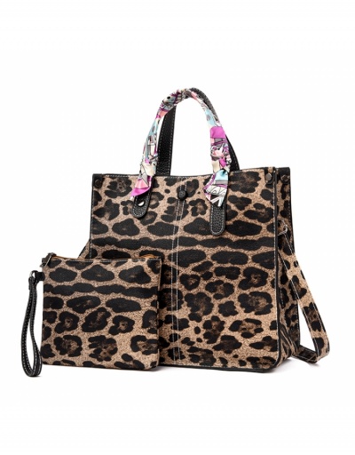  PU Leopard Print Two Piece Women's Bag #798647 $25.90 USD, Wholesale Fashion Tote Bag