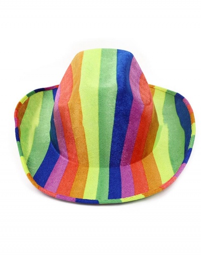 Replica Colorful Striped Women Cowboy Hats #798657 $10.78 USD for Wholesale