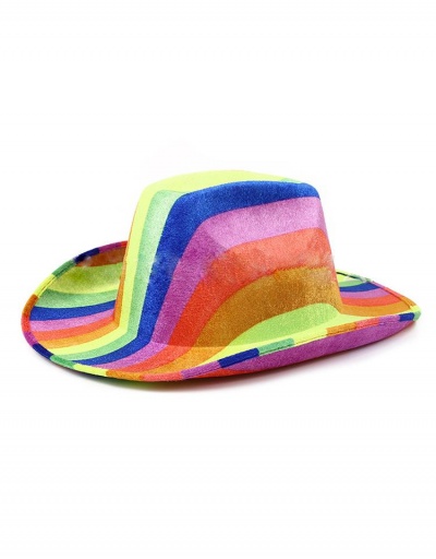 Replica Colorful Striped Women Cowboy Hats #798657 $10.78 USD for Wholesale