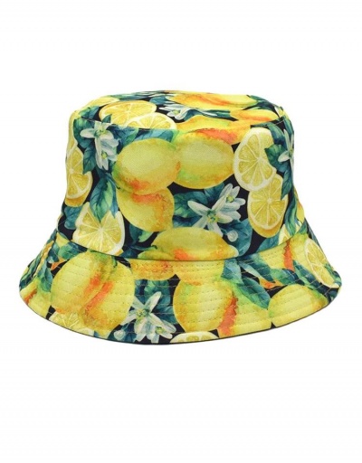 Replica Street Fruit Print Reversible Cool Bucket Hats #798667 $10.61 USD for Wholesale