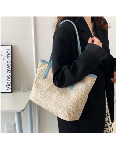 Replica New Woven Patchwork Casual Large Tote Bags #798681 $10.69 USD for Wholesale