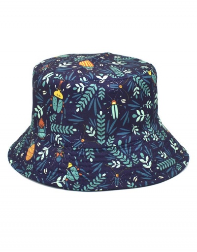 Replica Reversible Leaves Print Designer Bucket Hat Couple #798687 $8.97 USD for Wholesale