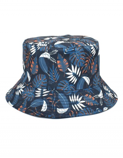 Replica Reversible Leaves Print Designer Bucket Hat Couple #798687 $8.97 USD for Wholesale