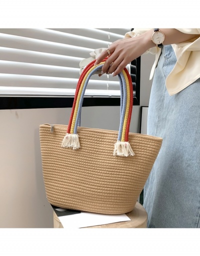 Replica Fashion Cotton Rainbow Tassels Tote Bag #798688 $20.03 USD for Wholesale