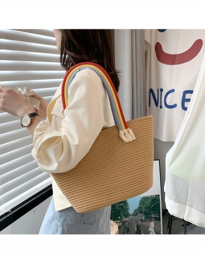 Replica Fashion Cotton Rainbow Tassels Tote Bag #798688 $20.03 USD for Wholesale