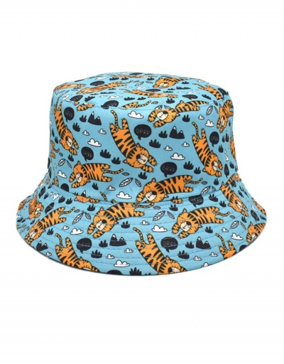 Replica  British Style Animal Leaves Print Reversible Bucket Hat #798690 $8.97 USD for Wholesale