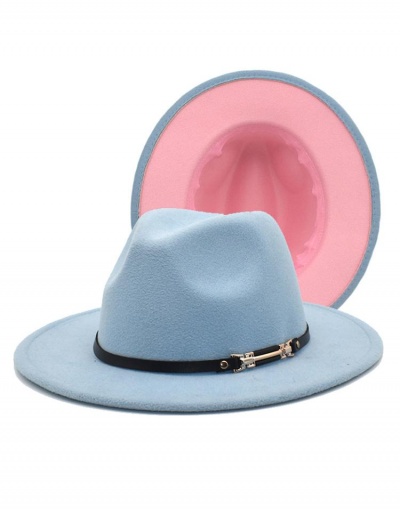 Retro Contrast Color Ladies Fedora Hat #798693 $11.38 USD, Wholesale Fashion Hats