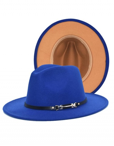 Replica Retro Contrast Color Ladies Fedora Hat #798693 $11.38 USD for Wholesale