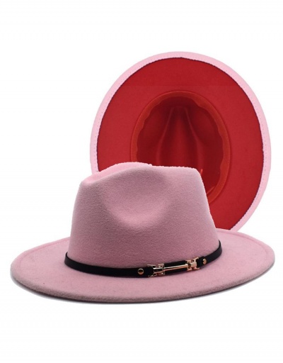 Replica Retro Contrast Color Ladies Fedora Hat #798693 $11.38 USD for Wholesale