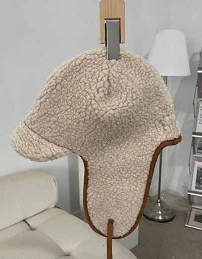 Replica Korean Style Lambswool Warm Plush Girls Cap #798695 $13.50 USD for Wholesale