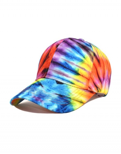 Replica Colorful Tie Dye Printed Outdoor Baseball Cap #798706 $9.67 USD for Wholesale