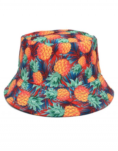 Replica New Banana Pineapple Print Bucket Cap #798709 $10.43 USD for Wholesale