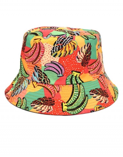 Replica New Banana Pineapple Print Bucket Cap #798709 $10.43 USD for Wholesale