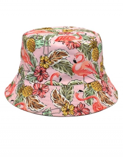 Replica Fashionable Flamingo Print Beach Travel Bucket Cap #798713 $10.03 USD for Wholesale