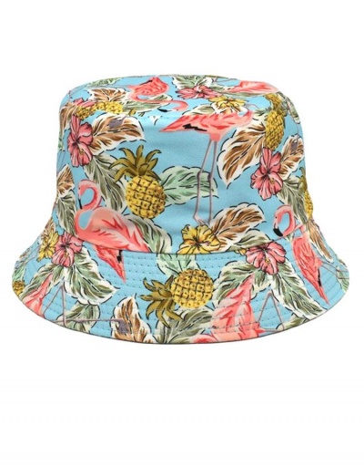 Replica Fashionable Flamingo Print Beach Travel Bucket Cap #798713 $10.03 USD for Wholesale