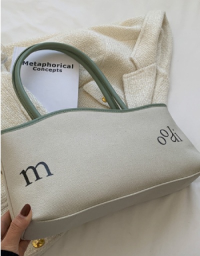 Replica Easy Matching Contrast Color Letter Tote Bag #798723 $21.63 USD for Wholesale