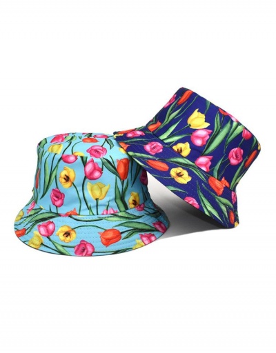 Replica Casual Flower Printed Unisex Sun-Protection  Fisherman Hat  #798724 $10.03 USD for Wholesale