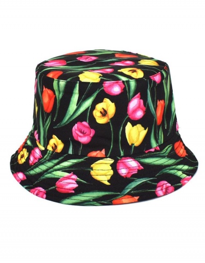 Replica Casual Flower Printed Unisex Sun-Protection  Fisherman Hat  #798724 $10.03 USD for Wholesale