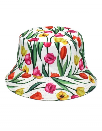 Replica Casual Flower Printed Unisex Sun-Protection  Fisherman Hat  #798724 $10.03 USD for Wholesale