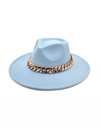 Replica British Style Chain Patch Jazz Fedora Hat #798729 $13.00 USD for Wholesale