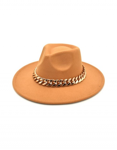 Replica Autumn Chain Woolen Fedora Hat For Couple #798731 $13.00 USD for Wholesale