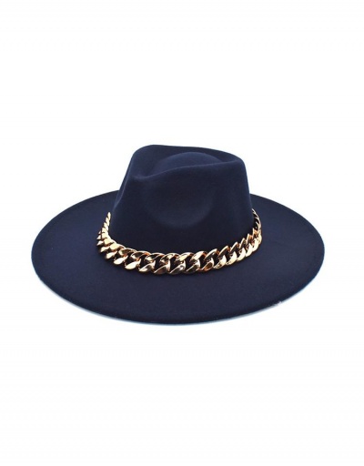 Replica Autumn Chain Woolen Fedora Hat For Couple #798731 $13.00 USD for Wholesale