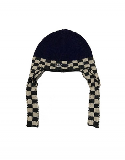 Replica Vintage Contrast Color Plaid Embroidery Knitting Cap #798735 $15.23 USD for Wholesale