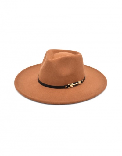 Replica British Style Gentle Solid Sun-Prof Woolen Fedora Cap #798738 $11.99 USD for Wholesale