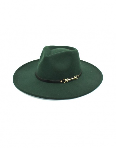 Replica British Style Gentle Solid Sun-Prof Woolen Fedora Cap #798738 $11.99 USD for Wholesale