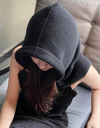 Replica Designed Solid Easy Matching Tie-Wrap Knitted Cap #798749 $15.15 USD for Wholesale