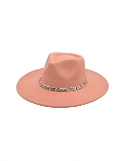 Replica Fall Winter Solid Color Peach Heart Top Fedora Cap #798752 $12.97 USD for Wholesale