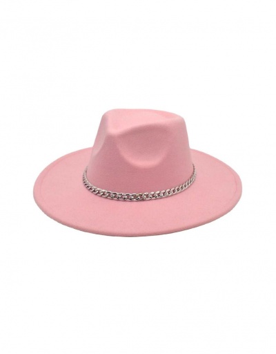 Replica Fall Winter Solid Color Peach Heart Top Fedora Cap #798752 $12.97 USD for Wholesale